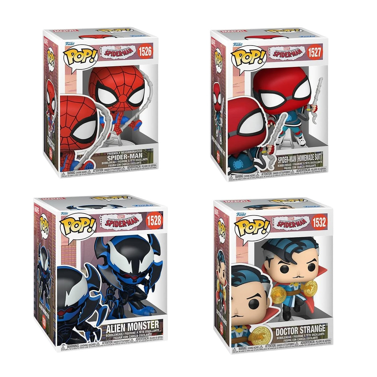 Funko Pop! Marvel: Your Friendly Neighborhood Spider-Man: 4 Pop Bundle