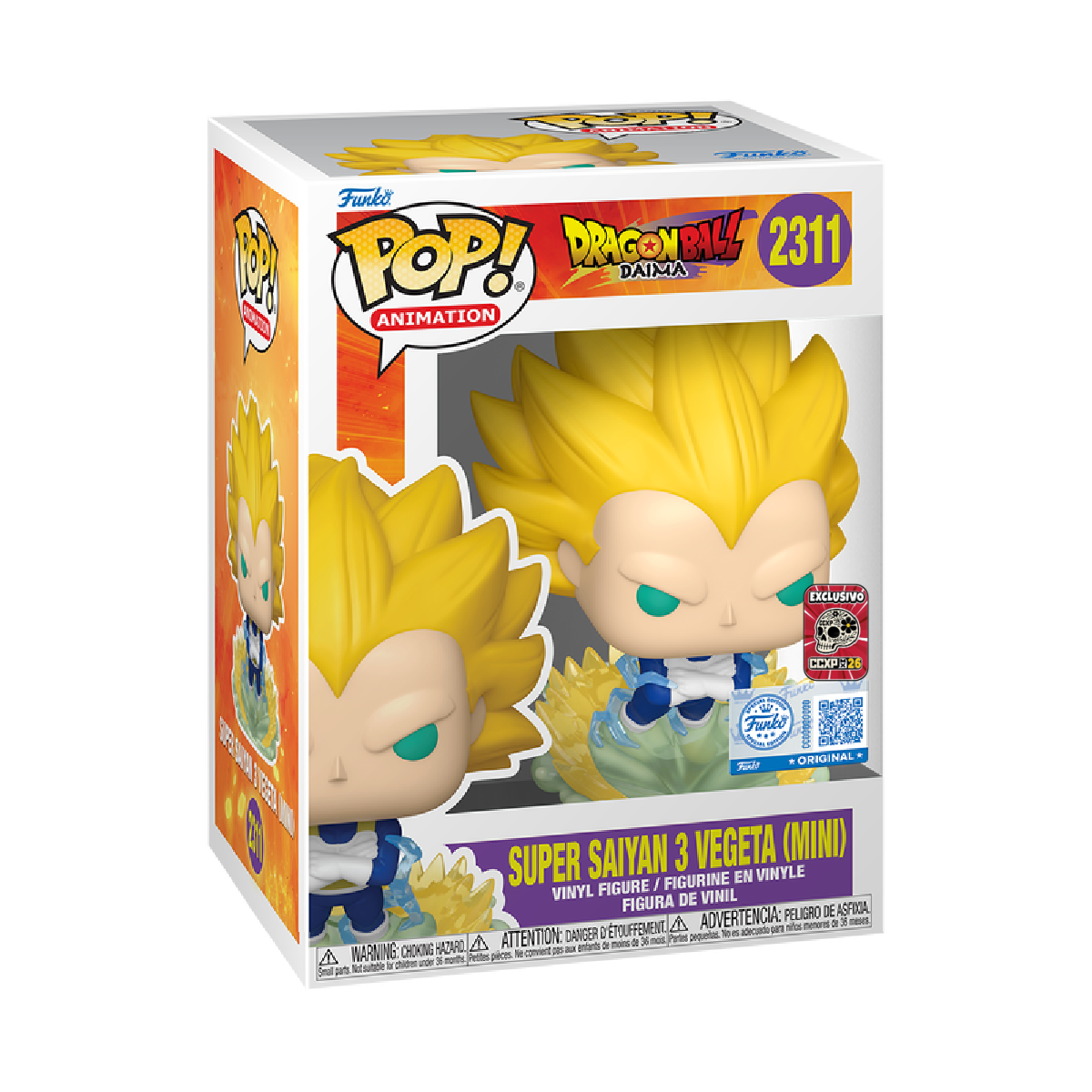 Funko Pop! Animation: Dragon Ball DAIMA: Super Saiyan 3 Vegeta (Mini) (2026 CCXP Mexico Exclusive)