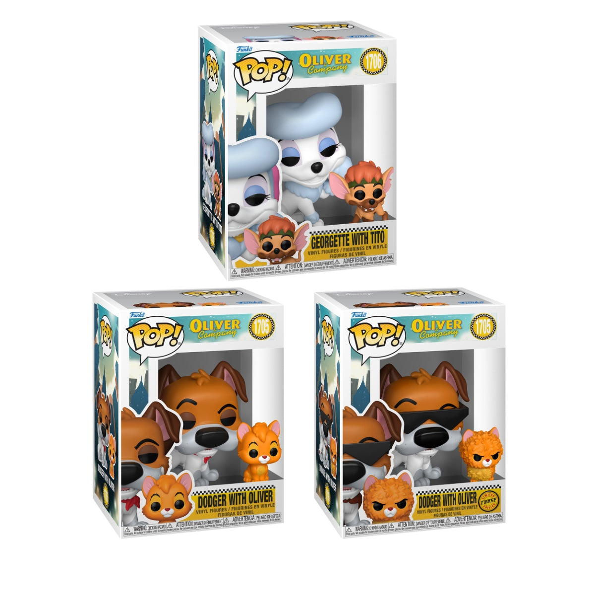 Funko Pop! Disney: Oliver and Company: 3 Pop Bundle