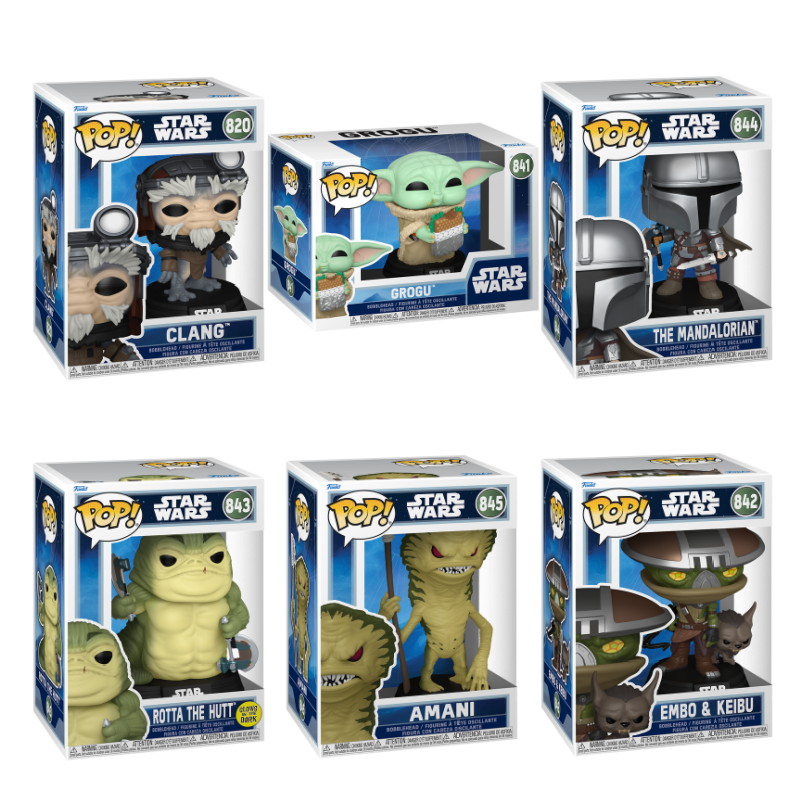 Funko Pop! Star Wars: Mandarloian and Grogu: 6 Pop Bundle
