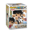 Funko Pop! Premium Monkey D. Luffy figure from One Piece, featuring Gum Gum Gatling pose, collectible character with detailed design.