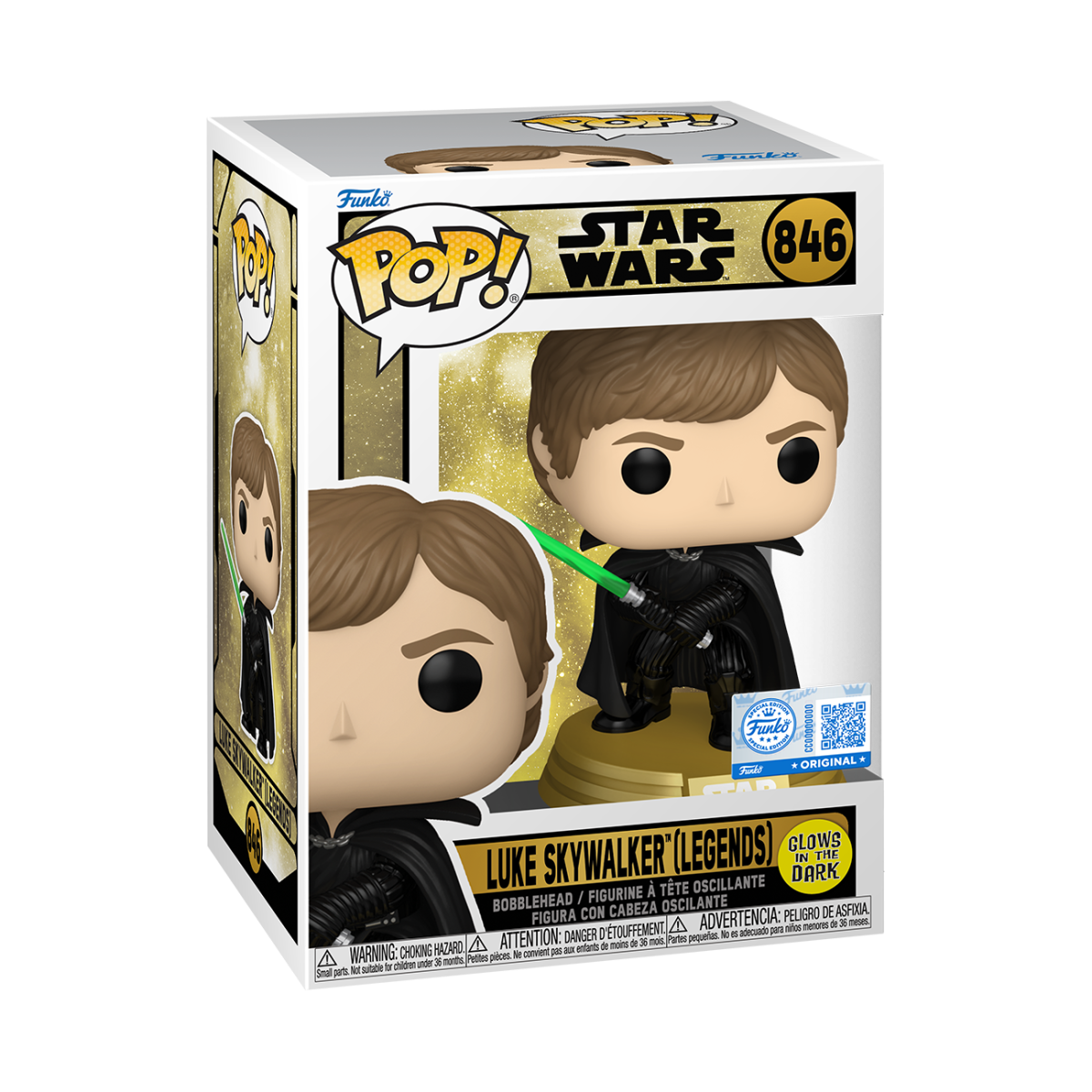 Funko Pop! Star Wars: Luke Skywalker (Legends) (Glow) (Funko Specialty Series Exclusive)