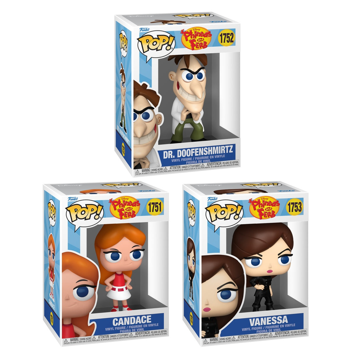 Funko Pop! Disney: Phineas and Ferb: 3 Pop Bundle