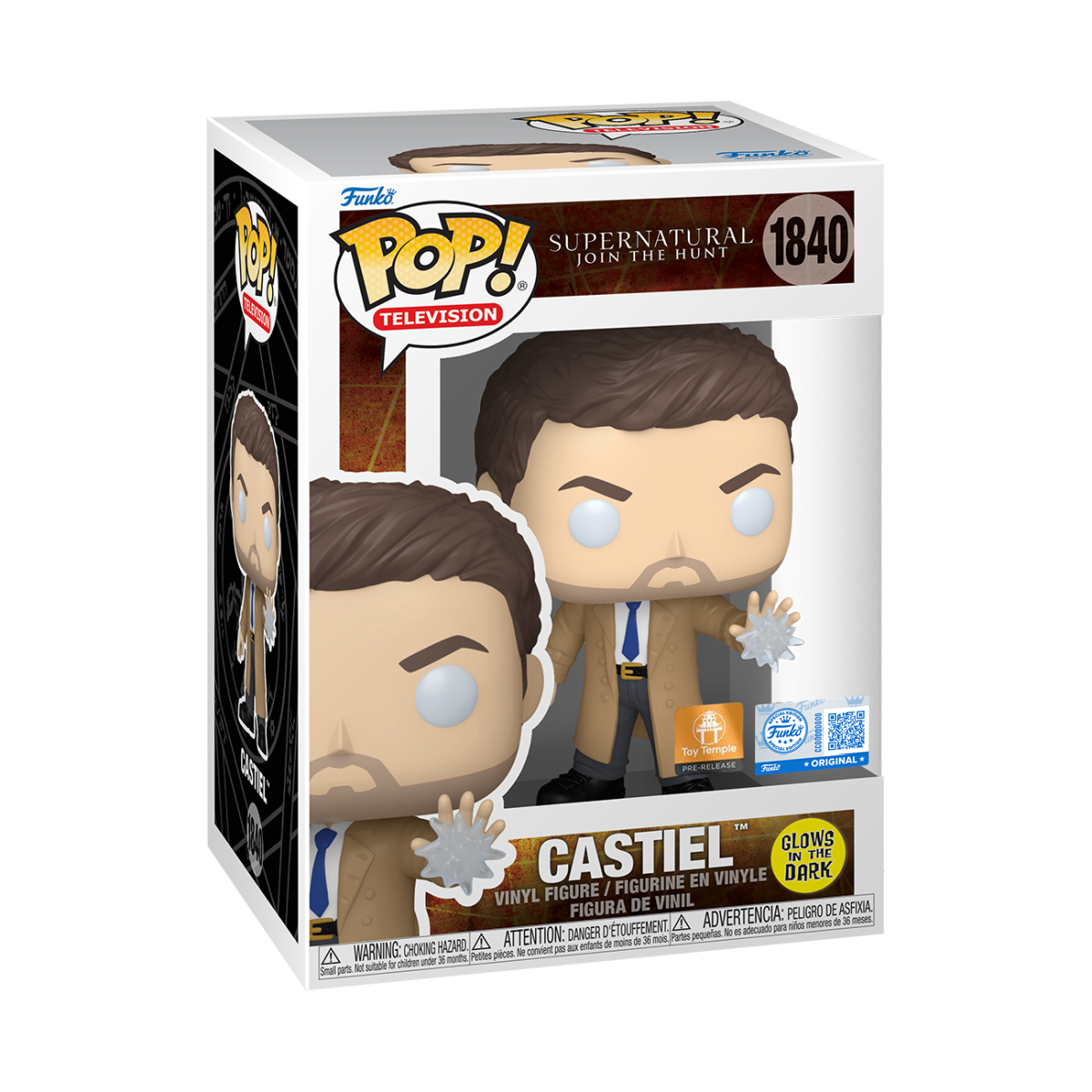 Funko Pop! Television: Supernatural: Castiel (Glow) (Toy Temple