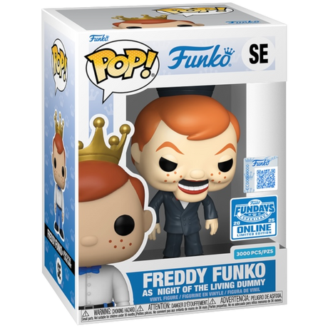 Funko Pop! Freddy Funko as Night of the Living Dummy collectible figure, exclusive online from Funko Fundays 2025.