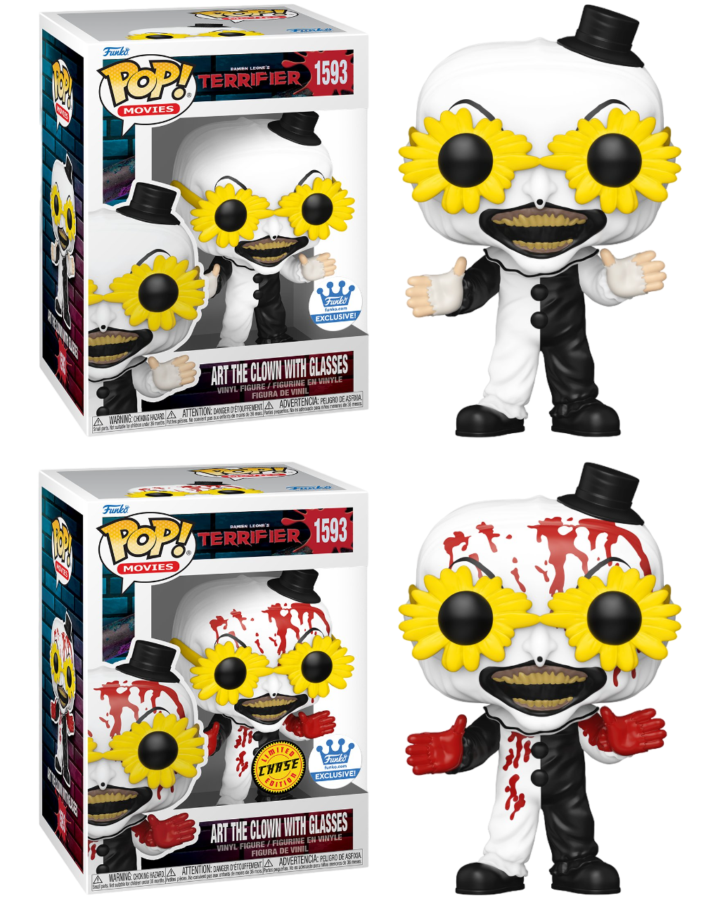 Funko Pop! Movies: Terrifier: Art The Clown With Glasses (Funko Shop Exclusive)