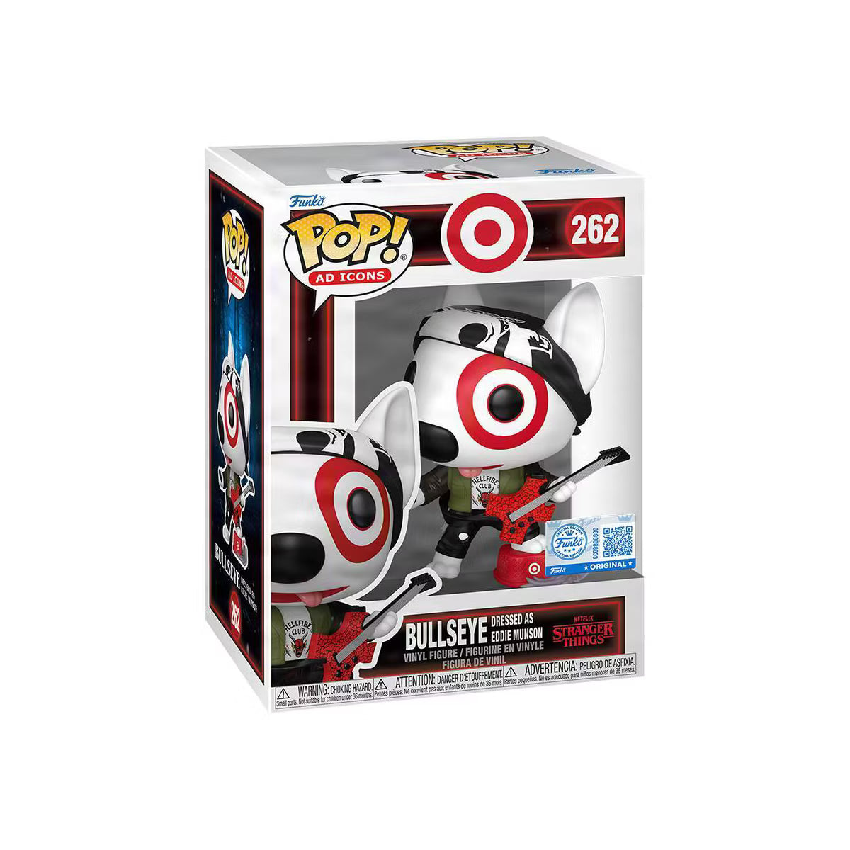 Funko Pop! Ad Icons: Target: Bullseye Dressed as Eddie Munson (Target Exclusive)