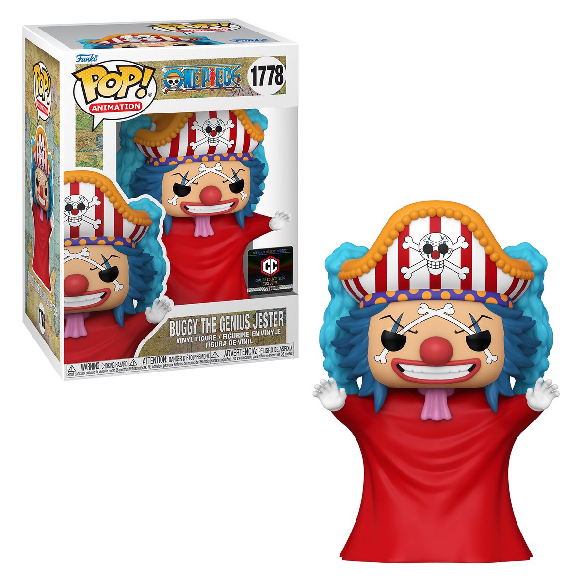 Funko Pop! Animation: One Piece: Buggy the Genius Jester (Chalice Excl ...