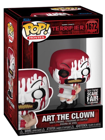 Funko Pop! Movies: Terrifier: Art the Clown (Bloody) (2024 Hot Topic Scare Fair Exclusive) (Box Imperfection)