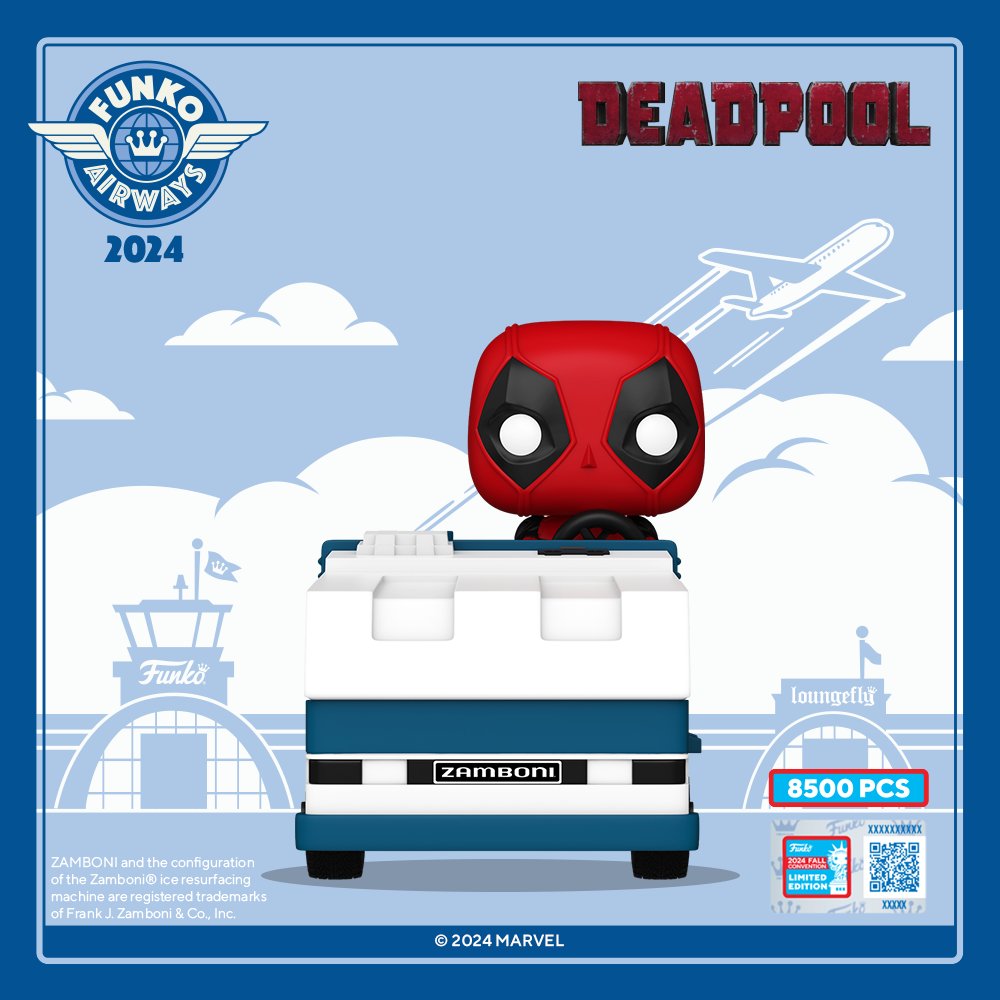 Funko Pop! Rides: Marvel - Deadpool on Zamboni Machine (2024 NYCC Shared Exclusive)