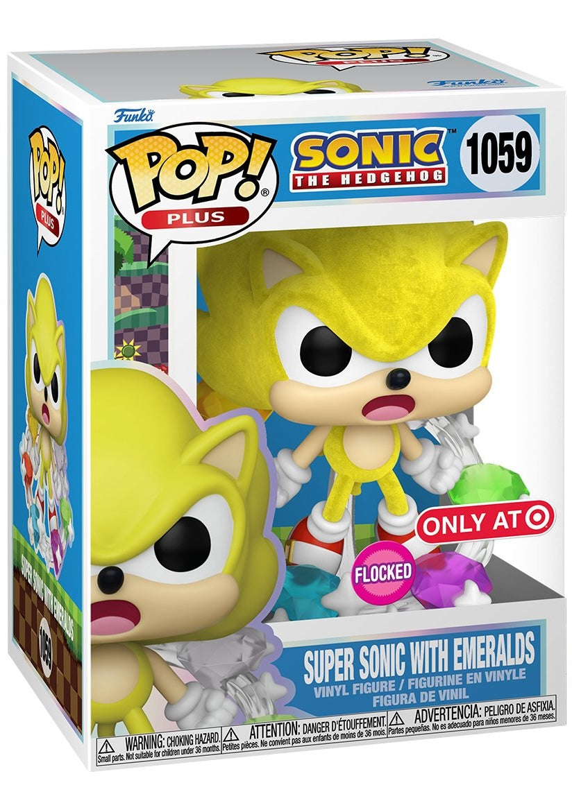 Funko Pop! Games: Sonic the Hedgehog: Super Sonic with Emeralds (Flocked) (Target Exclusive)