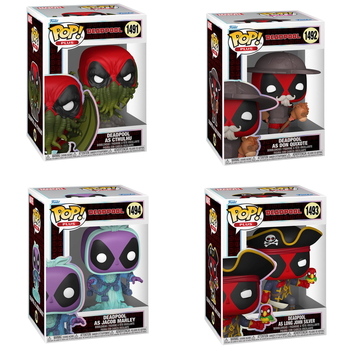 Funko Pop! Plus: Marvel's Deadpool: 4 Pop Bundle
