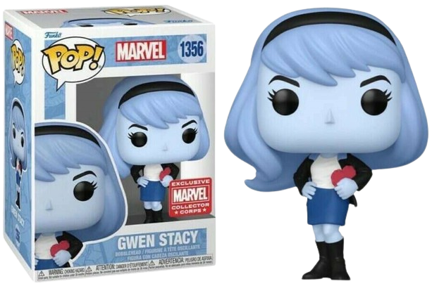 Funko Pop! Marvel: Gwen Stacy (Blue With A Heart) (Marvel Collector Corps Exclusive)