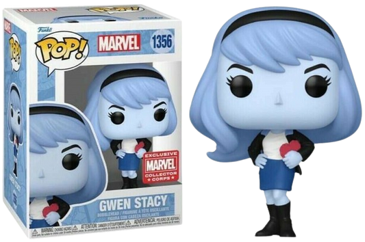 Funko Pop! Marvel: Gwen Stacy (Blue With A Heart) (Marvel Collector Corps Exclusive)