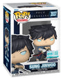 Funko Pop! Animation Solo Leveling Sung Jinwoo figure with detailed design and exclusive LE 9,500 from Shak's Pop Shop.