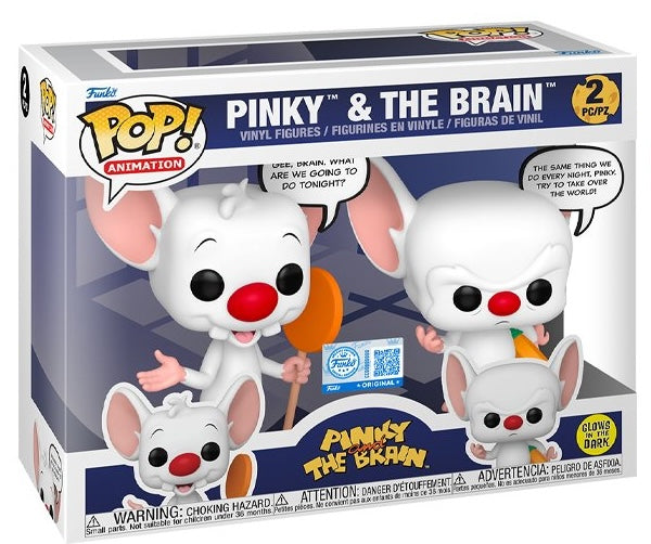 Funko Pop! Animation: Pinky and The Brain (Glow) (2 Pack) (Funko Special Edition)