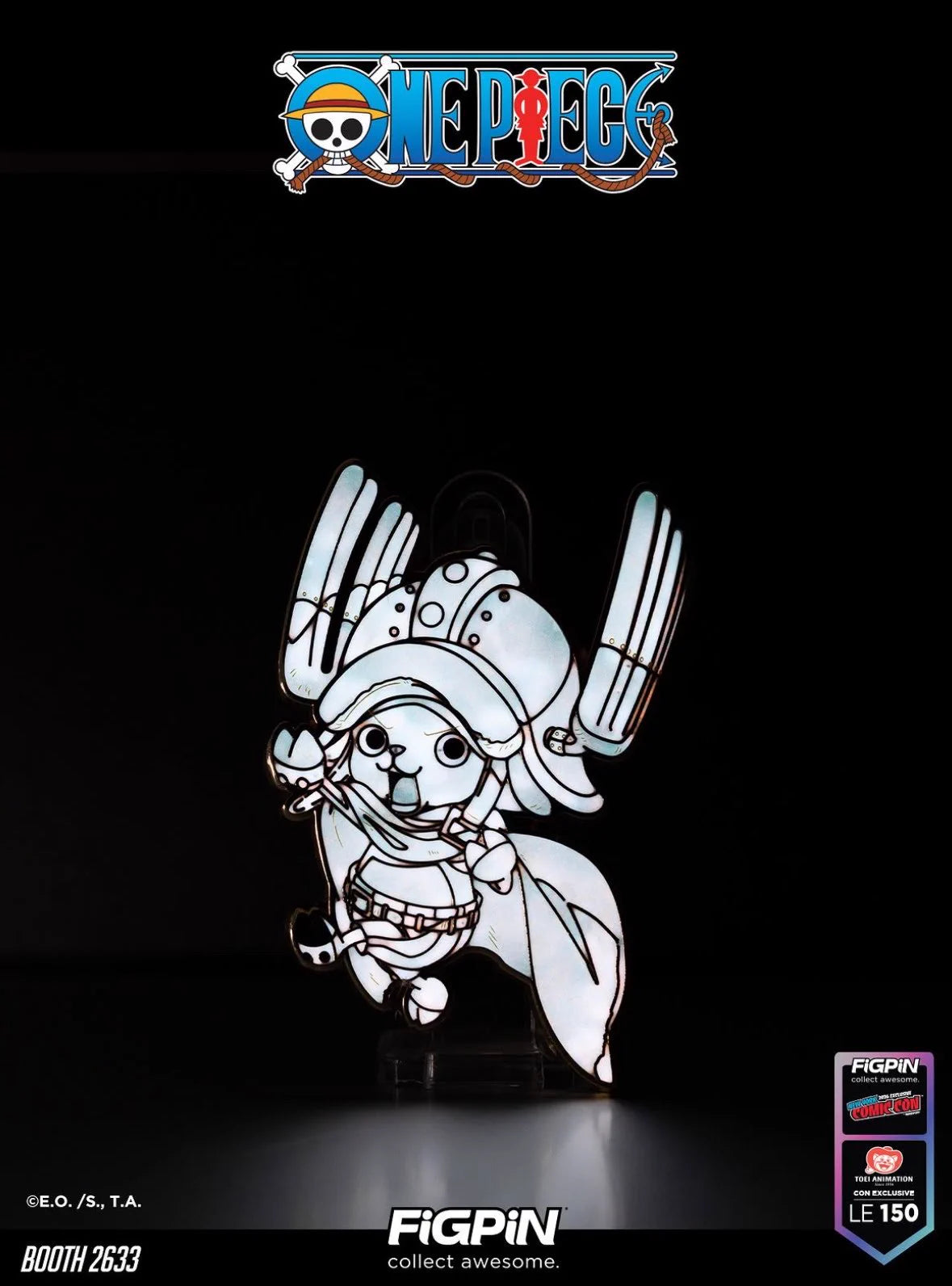 Figpin: One Piece:  Tony Tony Chopper (All White GITD) (LE 150) (2026 NYCC Convention Exclusive)