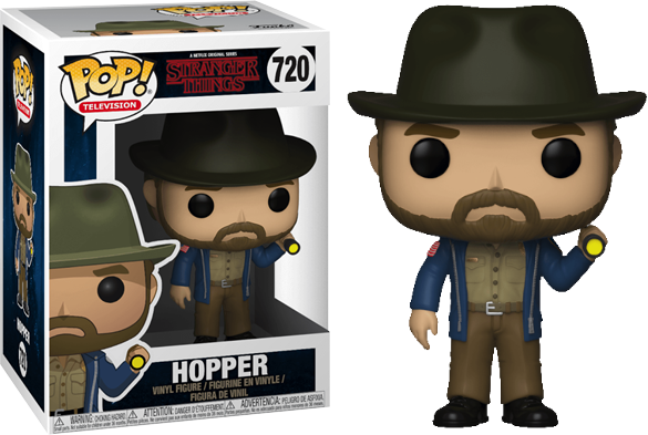 Funko Pop! Television: Stranger Things: Hopper (With Flashlight) (Box Imperfection)