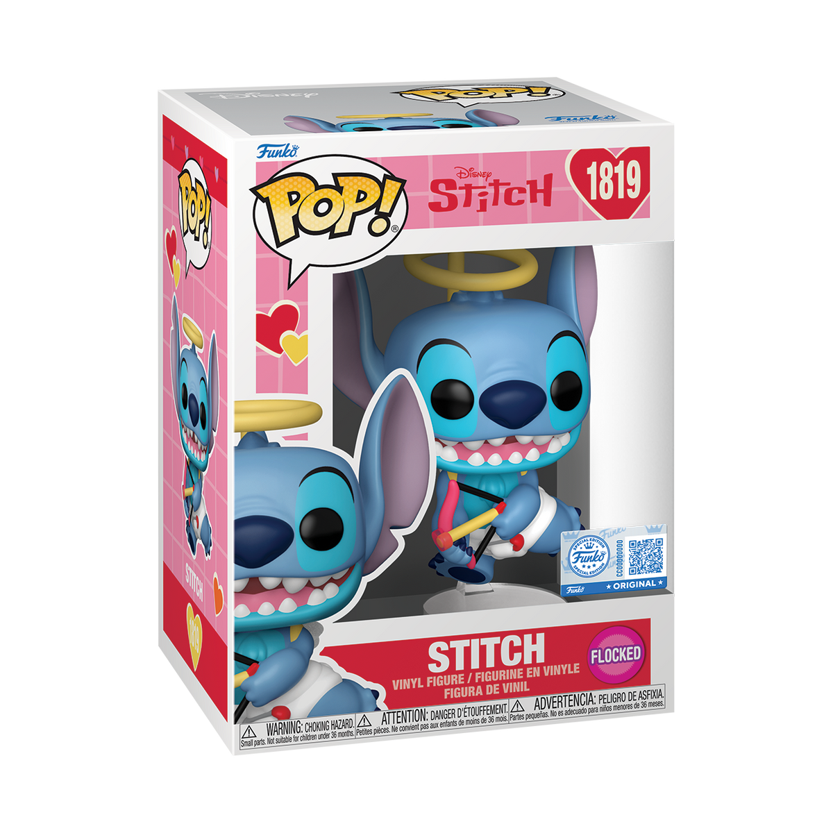 Funko Pop! Disney: Stitch: Stitch (Valentines) (Flocked) (Funko Shop Exclusive)