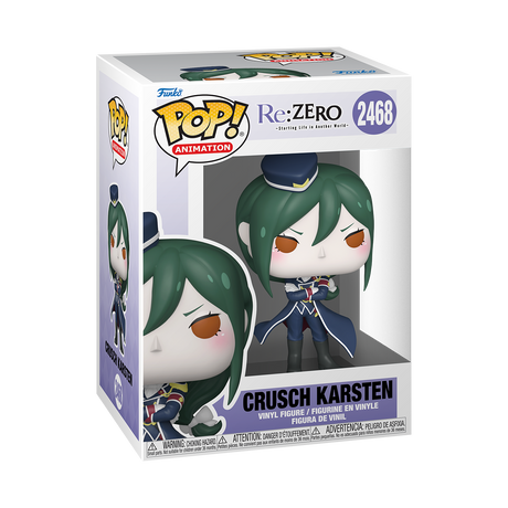 Funko Pop! Animation figure of Crusch Karsten from Re:Zero, with detailed anime-style design and standing pose.