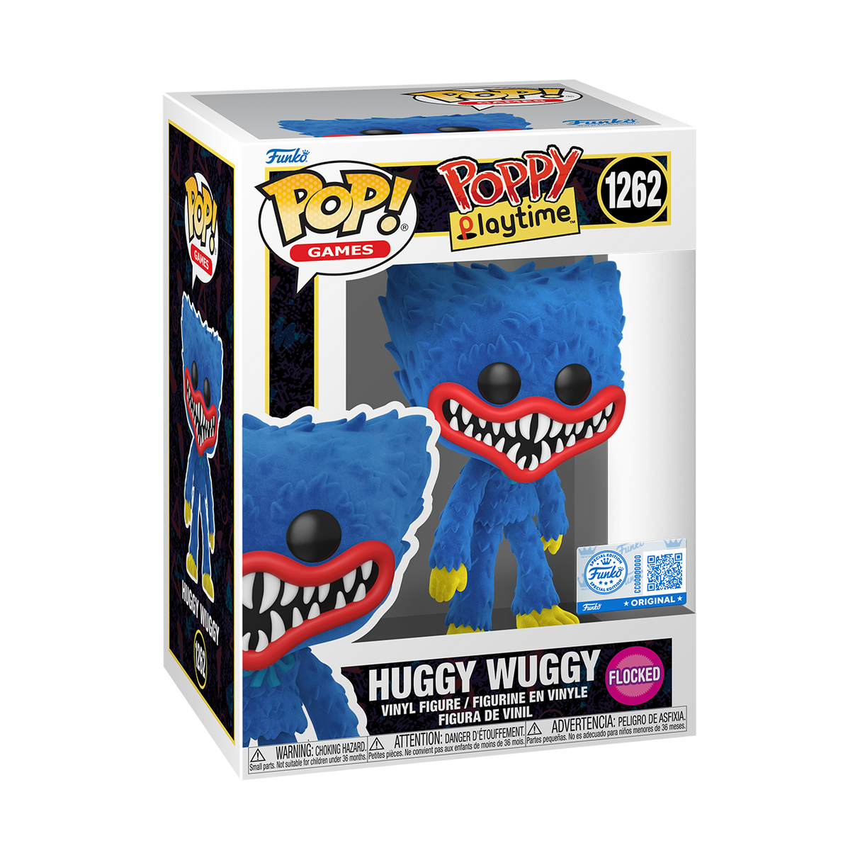 Funko Pop! Games: Poppy Playtime: Huggy Wuggy (Flocked) (Hot Topic Exclusive)