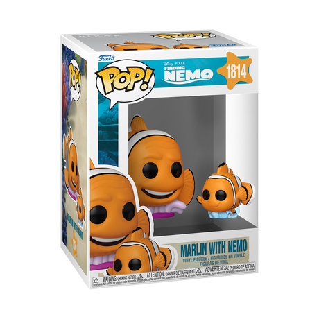 Funko Pop! Disney Finding Nemo Marlin with Nemo figures, collectible vinyl toys from Shak's Pop Shop, detailed ocean-themed characters