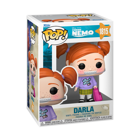 Funko Pop! Disney Finding Nemo Darla collectible figure from Shak's Pop Shop, featuring Darla the character in stylized form.