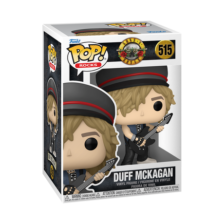 Funko Pop! Rocks Duff McKagan figure from Guns N' Roses, collectible vinyl toy with detailed band-themed design.