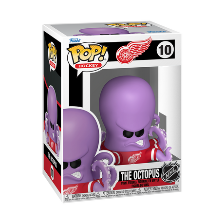 Funko Pop! hockey figure of Detroit Red Wings' The Octopus, collectible toy from Shak's Pop Shop.