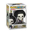 Funko Pop! Animation: One Piece Brook figure with skeletal appearance and detailed costume, collectible figure from Shak's Pop Shop.