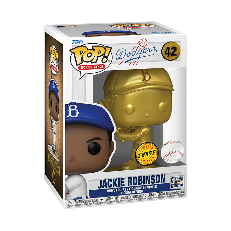 Funko Pop! Sports Legends: Dodgers: Jackie Robinson (Chase) (Box Imperfection)