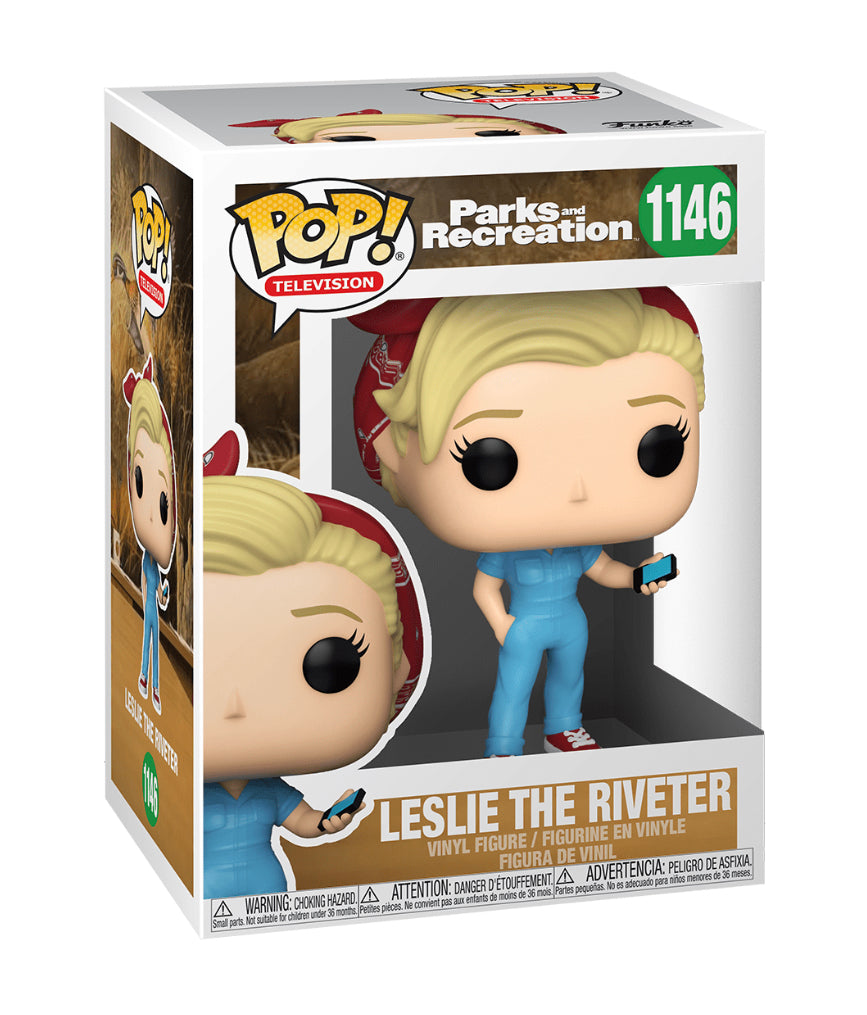 Funko Pop! Television: Parks and Recreation: Leslie The Riveter (Box Imperfection)