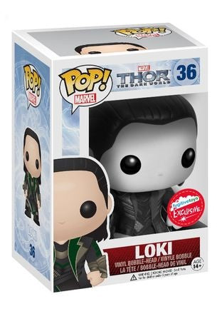 Funko Pop! Marvel: Loki (Black and White) (Fugitive Toys Exclusive) (Box Imperfection)
