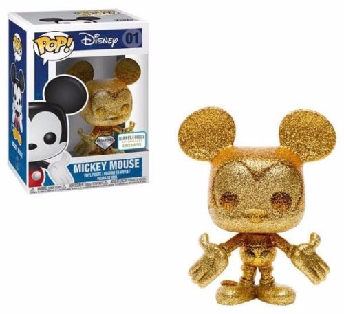 Funko Pop! Disney: Mickey Mouse (Gold) (Diamond Collection) (Barnes and Noble Exclusive) (Box Imperfection)