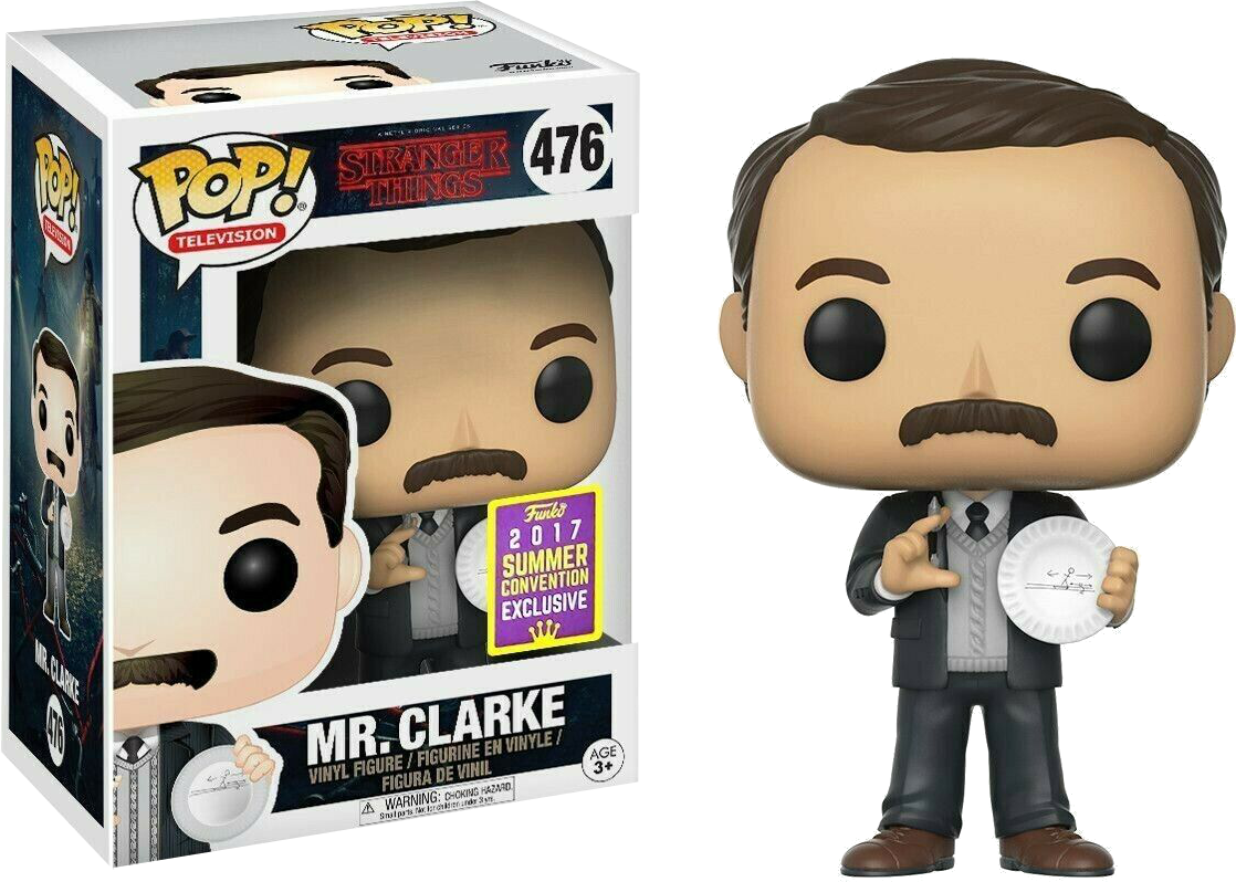 Funko Pop! Television: Stranger Things: Mr. Clarke (2017 Summer Convention Shared Exclusive) (Box Imperfection)