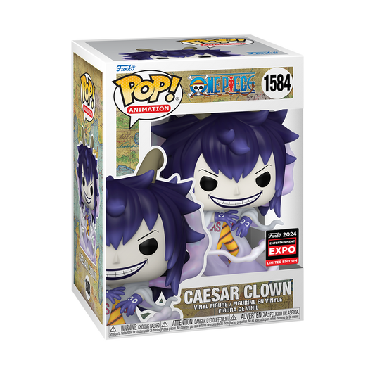 Funko Pop! Animation: One Piece: Caesar Clown (2024 C2E2 Shared Exclusive) (Box Imperfection)