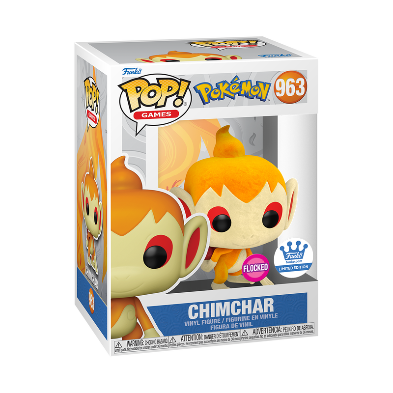 Funko Pop! Games: Pokémon: Chimchar (Flocked) (Funko Shop Exclusive) (Box Imperfection)