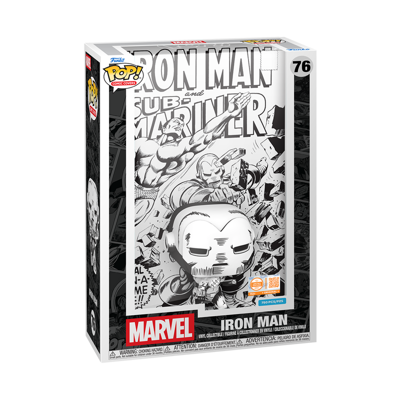 Funko Pop! Comic Covers: Marvel: Iron Man (Black and White) (LE 750) (Funko Grail Exclusive)