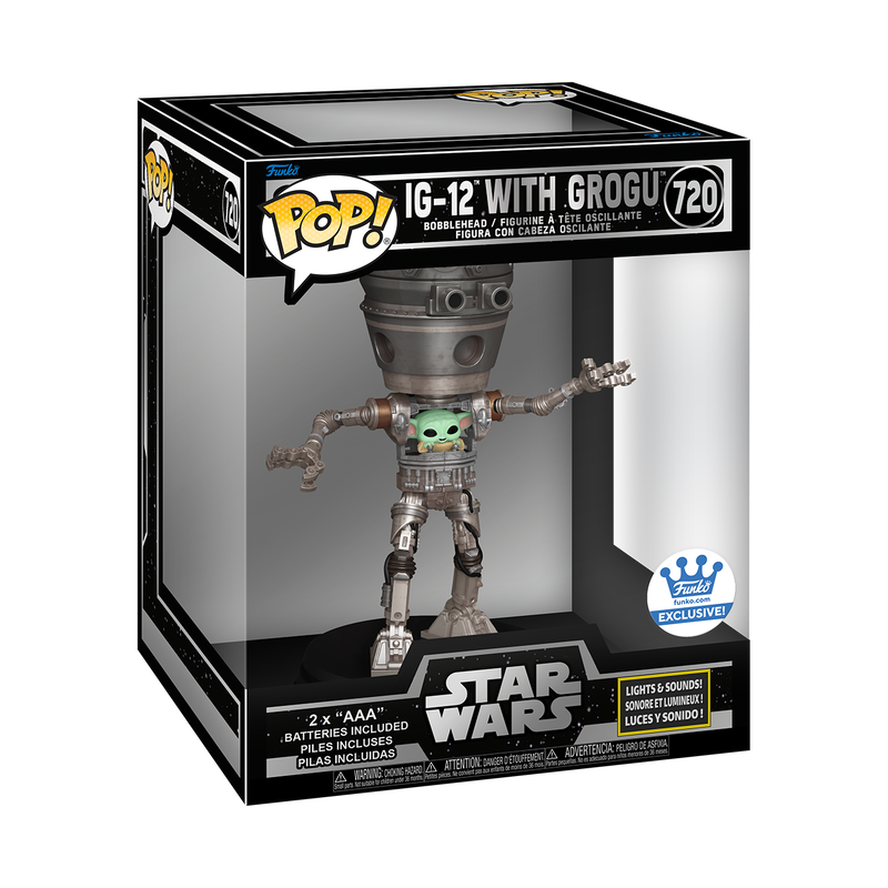 Funko Pop! Star Wars: IG-12 With Grogu (Lights & Sound) (Funko Shop Exclusive)