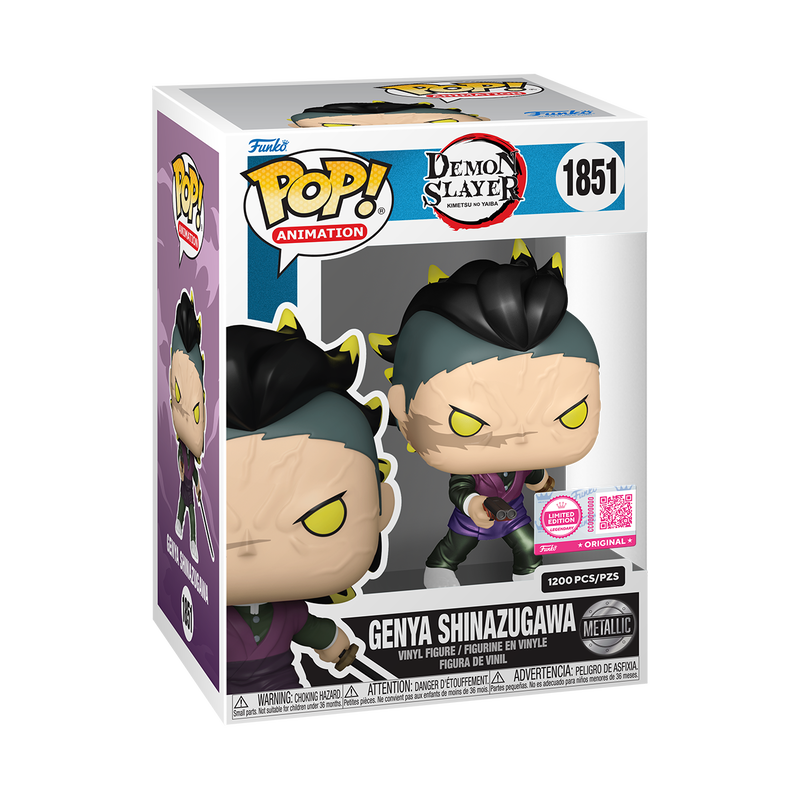 Funko Pop! Animation: Demon Slayer: Genya Shinazugawa (Metallic) (LE 1,200) (Funko Legendary Exclusive)