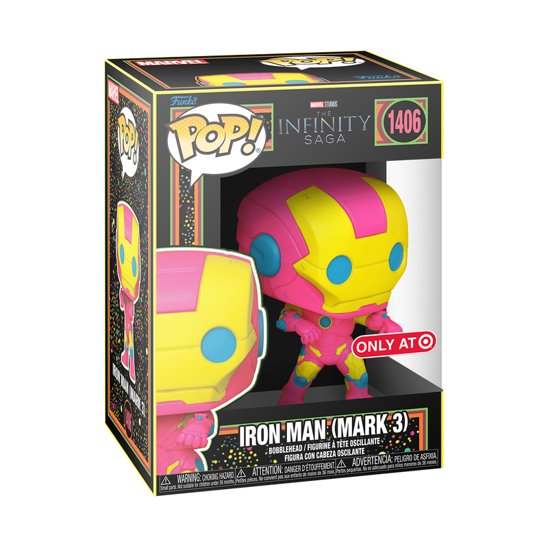 Funko Pop! Marvel: Infinity Saga: Iron Man (Mark 3) (Black Light) (Target Exclusive)