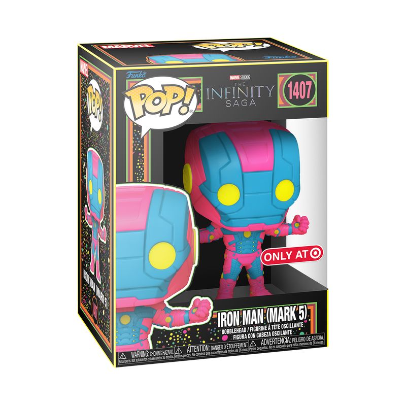 Funko Pop! Marvel: Infinity Saga: Iron Man (Mark 5) (Black Light) (Target Exclusive)