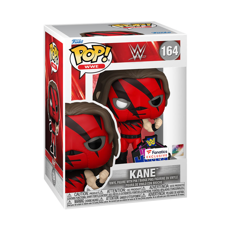 Funko Pop! WWE: Kane With In Your House Pin (Fanatics Exclusive) (Box Imperfection)