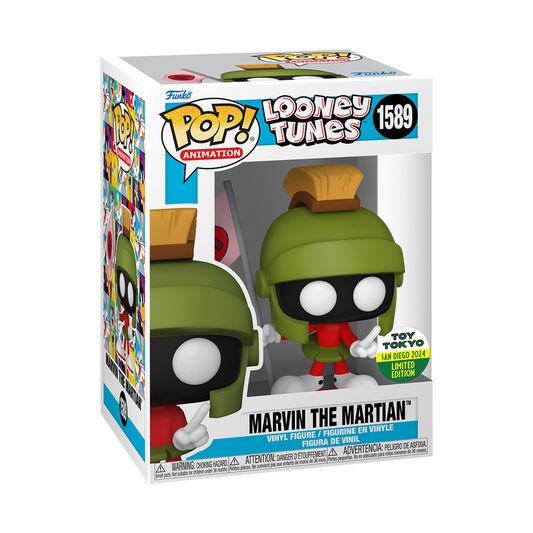 Funko Pop! Animation: Looney Tunes: Marvin The Martian With Martian Flag (2024 SDCC Shared Exclusive) (Box Imperfection)