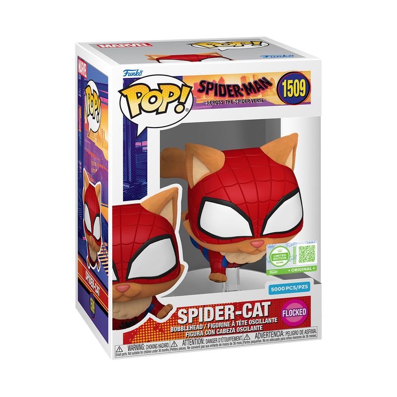 Funko Pop! Mavel: Spider-Man Across the Spider-Verse: Spider-Cat (Flocked) (LE 9,500) (Funko Supreme Exclusive)