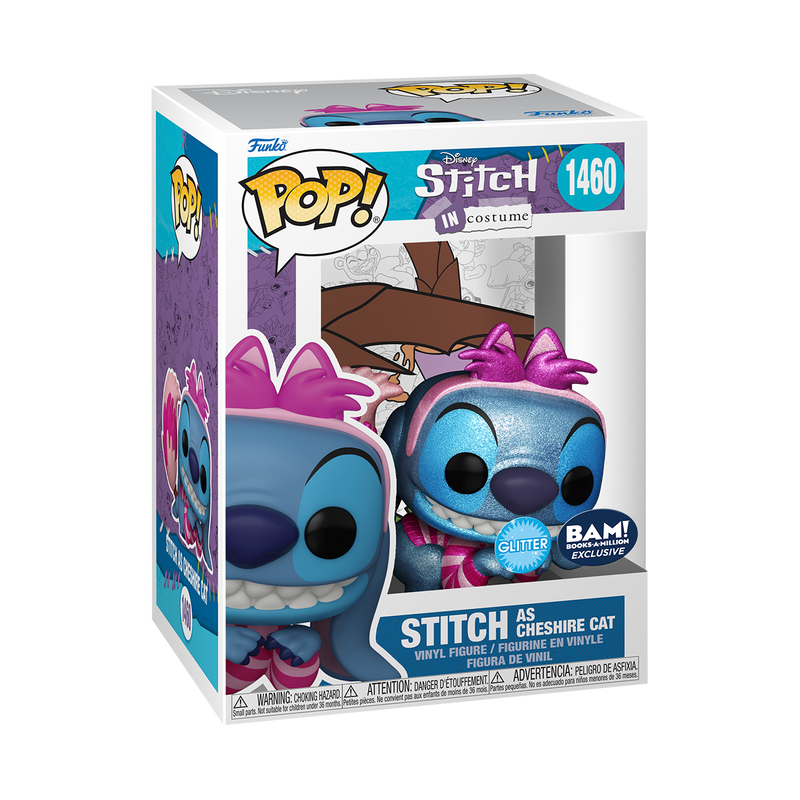 Funko Pop! Disney: Stitch in Costume: Stitch as Cheshire Cat (Glitter) (BAM Exclusive) (Box Imperfection)