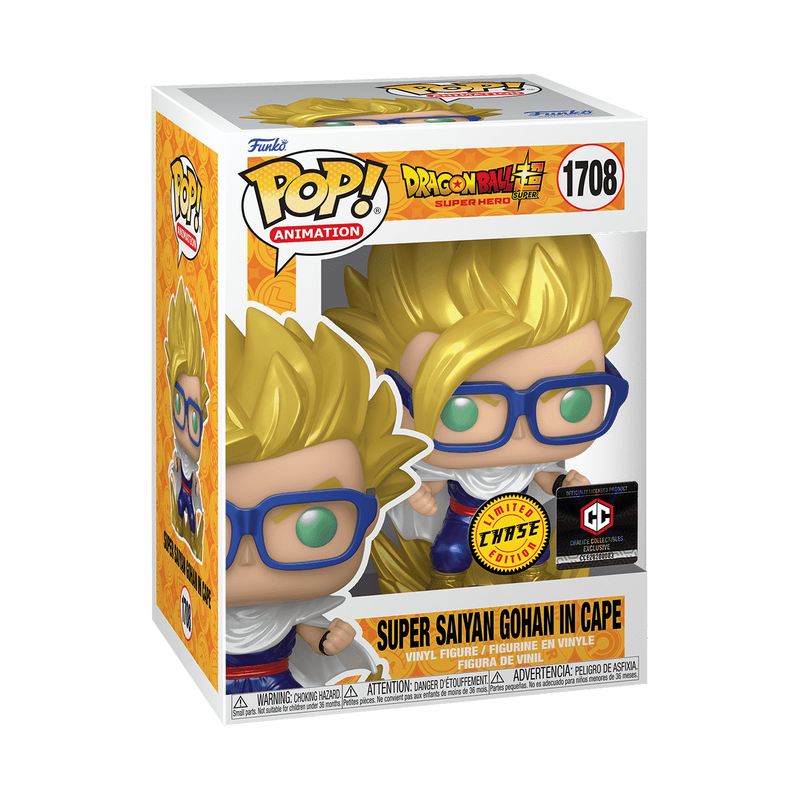 Funko Pop! Animation: Dragon Ball Z: Super Saiyan Gohan In Cape (Chase) (Box Imperfection)