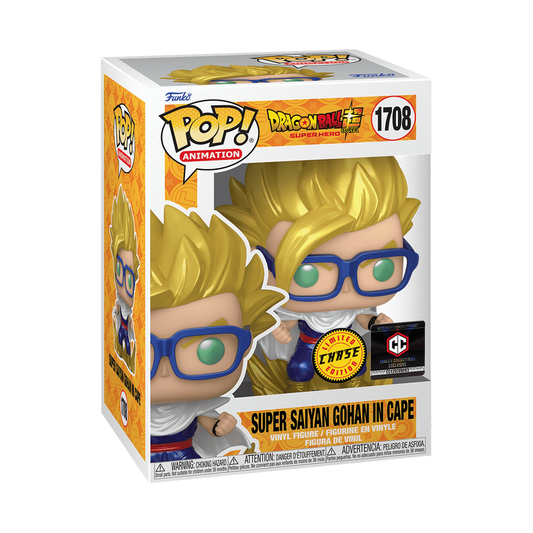 Funko Pop! Animation: Dragon Ball Z: Super Saiyan Gohan In Cape (Chase) (Box Imperfection)