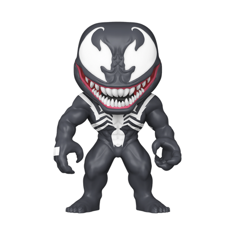 Funko Pop! Marvel Rivals Venom figure featuring detailed black and white symbiote costume, collectible Marvel character toy.