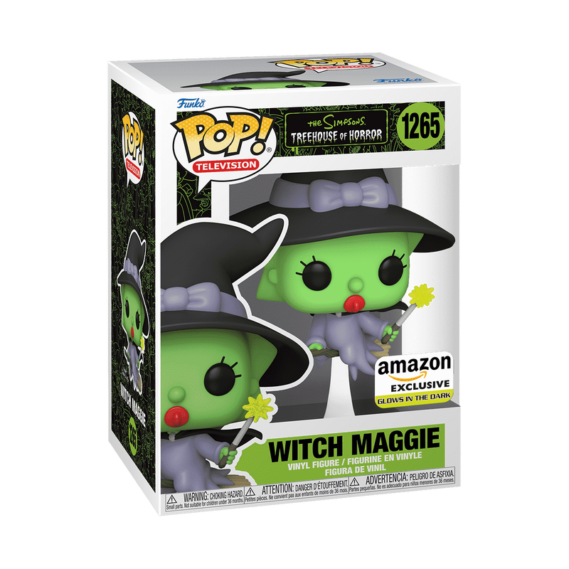 Funko Pop! Television: The Simpsons Halloween: Witch Maggie (Glow) (Amazon Exclusive)
